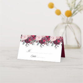 Bourgogne Bloom Bloemen Bruiloft Uitnodiging