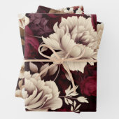 Bourgogne Bloom Bloemen Inpakpapier Vel (In situ)