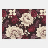Bourgogne Bloom Bloemen Inpakpapier Vel (Voorkant)