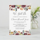 Bourgogne Bloom Floral We doen nog steeds gelofte  Kaart (Staand voorkant)