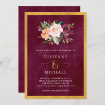 Bourgogne Blush | Bloemen en gouden bruiloft