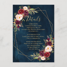 Bourgogne Blush Bloemen Moderne Geometrische Detai