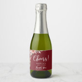 Bourgogne Blush Bloemen, Proost, sterke drank, Wij Sparkling Wijnetiket (Voorkant)