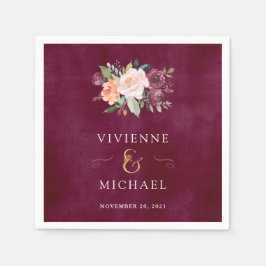 Bourgogne Blush | Bloemenbruiloft Servet