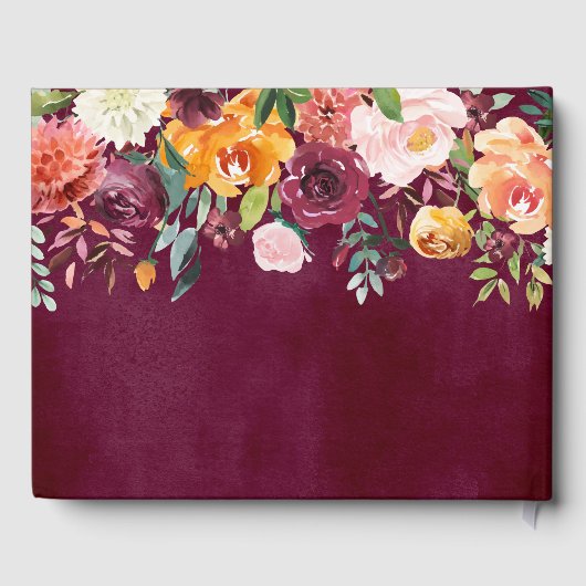 Bourgogne Blush | Bloemenfeest Gastenboek (Achterkant)