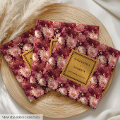 Bourgogne Blush en Goud Boho Trouwdoek Servetten