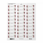 Bourgogne Blush Floral Wedding Retouradres Etiket (Full Sheet)