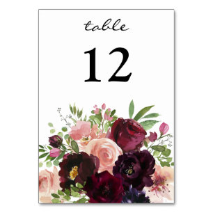 Bourgogne & Blush Floral - wit 3 Kaart