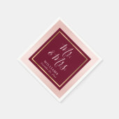 Bourgogne Blush Gold Mr en Mrs Wedding Servet (Hoek)