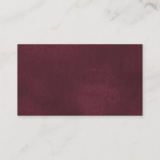 Bourgogne blush gouden bloemenluier loterij kaarte informatiekaartje (Achterkant)