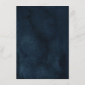 Bourgogne Blush Navy Blauw Botanische Bloemen Boho Informatiekaartje (Achterkant)