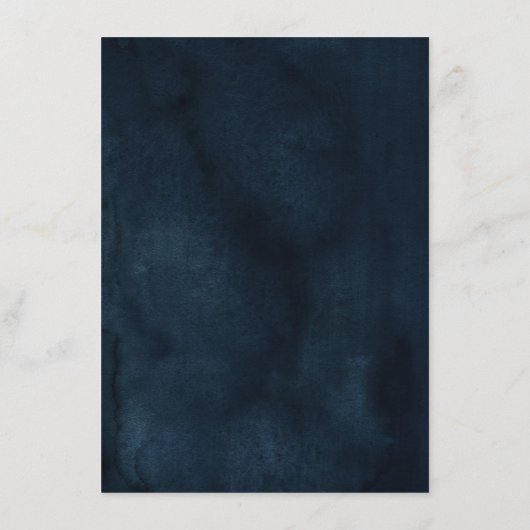 Bourgogne Blush Navy Blauw Botanische Bloemen Boho Informatiekaartje (Achterkant)