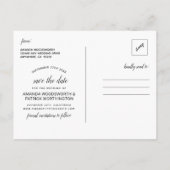 Bourgogne Blush Navy Gold Bruiloft Save the Date Aankondigingskaart (Achterkant)