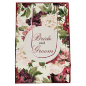 Bourgogne & Blush Peony Boeket Favoriete Zak Medium Cadeauzakje (Achterkant)