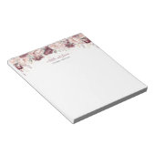 Bourgogne Blush pioen en Roos Custom Notitieblok (Schuin)