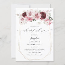 Bourgogne & Blush Roze Bloemen Ele 6 Vrijgezellenf