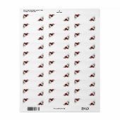 Bourgogne Blush Roze Bloemen Huwelijk Blank Adres Etiket (Full Sheet)