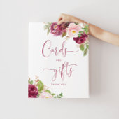 Bourgogne blush roze gouden folie Kaarten en gesch Poster