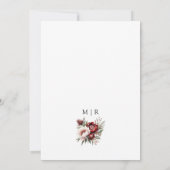 Bourgogne Blush Roze Rustieke Bloemen Save The Dat Kaart (Achterkant)