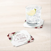 Bourgogne Blush Rozen niet nemen mijn Drink bruilo Kartonnen Onderzetters (Insitu)