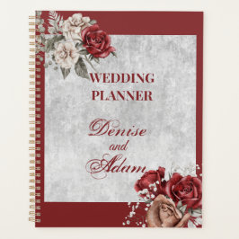 Bourgogne, Blush, White Roses Wedding Planner