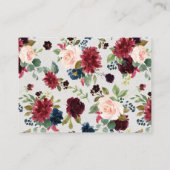 Bourgogne-boeket | Baby Shower | Luier Raffle Game Informatiekaartje (Achterkant)