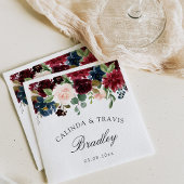 Bourgogne-boeket | bruiloftscocktail servet