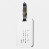 Bourgogne-boeket | Persoonlijke naam Bagagelabel (Achterkant verticaal)