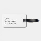 Bourgogne-boeket | Persoonlijke naam Bagagelabel (Achterkant horizontaal)