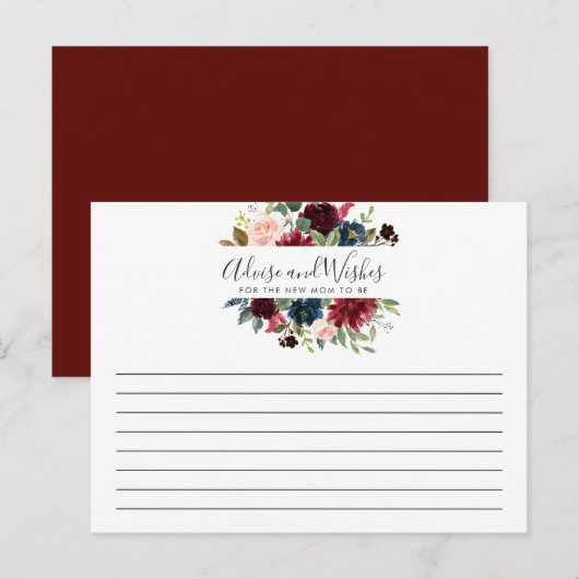 Bourgogne-boeket | Vrijgezellenfeest | Advies/wens Briefkaart (Voorkant / Achterkant)