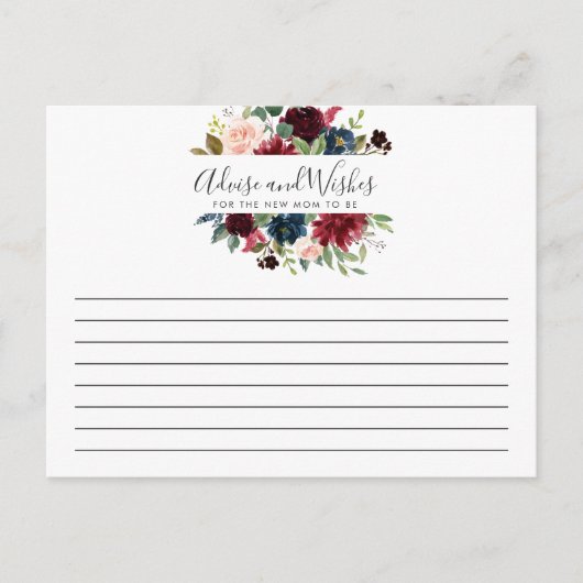 Bourgogne-boeket | Vrijgezellenfeest | Advies/wens Briefkaart (Voorkant)