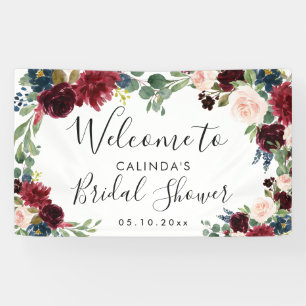 Bourgogne-boeket Vrijgezellenfeest Welcome Squar Spandoek