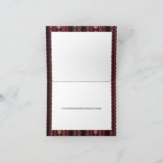 Bourgogne Boho Dreamcatcher Dank u kaart (Binnen)