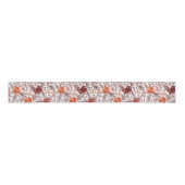 Bourgogne Boho Roos Bloemen Pampas Grass Wedding Grosgrain Lint (Voorkant)