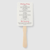 Bourgogne Boho Roos Bloemen Pampas Grass Wedding Handwaaier (Achterkant)