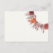 Bourgogne Boho Roos Bloemen Pampas Grass Wedding Informatiekaartje (Achterkant)