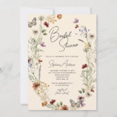 Bourgogne Boho Wildflower Vrijgezellenfeest Kaart (Voorkant)