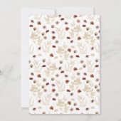 Bourgogne Boho Wildflower Vrijgezellenfeest Kaart (Achterkant)