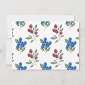 Bourgogne & Bosbessen Patroon Bedankkaart (Achterkant)