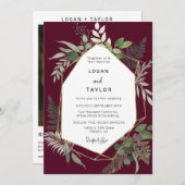 Bourgogne Botanisch Groen Goud QR Code Foto Kaart (Voorkant / Achterkant)