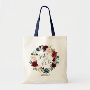 Bourgogne Bouquet  Zuster van de Bride Tote Bag