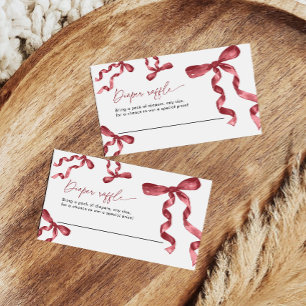 Bourgogne Bow Luier Raffle Kaart