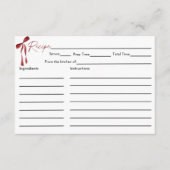 Bourgogne Bow Vrijgezellenfeest Recept Kaart (Voorkant)