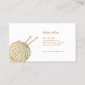 Bourgogne breien haakgaren bal Logo Visitekaartje (Achterkant)