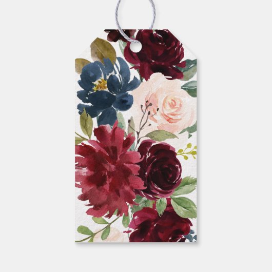 Bourgogne Bridal van haar douche naar jou Cadeaulabel (Achterkant)