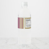 Bourgogne & Brons Afstuderen Waterflesetiket Waterfles Etiket (Achterkant)