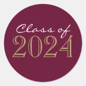 Bourgogne Bronze Afstuderen Envelope Seal Stickers (Voorkant)