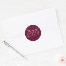 Bourgogne Bronze Afstuderen Envelope Seal Stickers