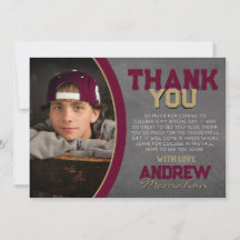 Bourgogne & Bronze Chalkboard Afstudeerder Dank u