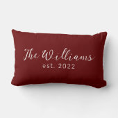 Bourgogne bruiloft, bridal, Verloving Gift Pillow Kussen (Achterkant)